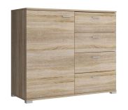 Kommode mit modernen Design Lowestoft 05, Farbe: Eiche Sonoma - Abmessungen: 85 x 100 x 40 cm (H x B x T), mit genügend Stauraum