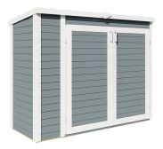 Moderner Gartenschrank Ilsede 01, Grau - Elementgartenschrank, Grundfläche: 1,65 m², Flachdach