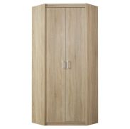 Drehtürenschrank / Eckschrank "Kontich" 08, Farbe: Eiche Sonoma - Abmessungen: 212 x 85 x 85 cm (H x B x T)