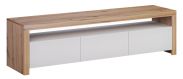 TV-Unterschrank Castelldefels 01, Farbe: Eiche Artisan / Weiß - Abmessungen: 48 x 180 x 44 cm (H x B x T)