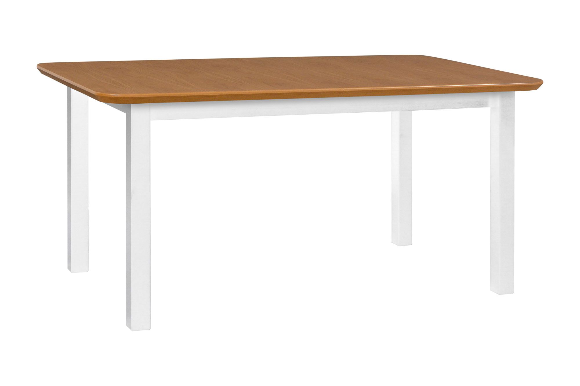 Esstisch SARMIT in Weiß/Eiche, Abmessung 80 x 140/180 cm (B x T), Tischplattenhöhe von 32 mm, für bis zu 10 Personen platz, Tischplatte furniert