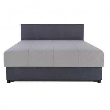 Boxspringbett mit gepolsterten Kopfteil Damboa 42, Farbe: Dunkelgrau / Hellgrau, Liegefläche: 160 x 200 cm 