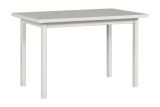 Ausziehbarer Esszimmertisch RAIVIS in Weiß, Abmessung 70 x 120/160 (B x T), Tischplattenhöhe von 32 mm, Laminatplatte kratzfest, leicht kombinierbar