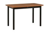 Esszimmertisch LAURIS in Schwarz/Eiche, Abmessung 70 x 120/150 cm (B x T), Tischplattenhöhe von 32 mm, stabile Holzfüße, Tischplatte Furniert, robust