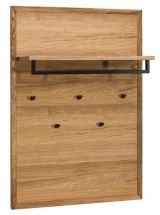 Garderobe Belem 06, Farbe: Natur, Eiche teilmassiv – 120 x 85 x 30 (H x B x T)