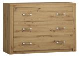 Kommode Vanimo 11, Farbe: Eiche - Abmessungen: 80 x 115 x 42 cm (H x B x T)