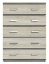 Kommode Pamulang 06, Farbe: Sonoma Eiche - Abmessungen: 112 x 82 x 40 cm (H x B x T)