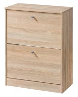 Schuhschrank Zuwara 01, Farbe: Eiche Sonoma - Abmessungen: 79 x 60 x 29 cm (H x B x T)