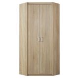 Drehtürenschrank / Eckschrank "Kontich" 08, Farbe: Eiche Sonoma - Abmessungen: 212 x 85 x 85 cm (H x B x T)