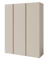 Moderner Kleiderschrank Fricourt 01, Beige / Eiche hell, 195 x 145 x 50 cm, mit 9 Fächern und 2 Kleiderstangen, ABS-Kanten, robust und langlebig