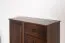 Geräumige Kommode Junco 155, Kiefer Massivholz , 140 x 90 x 42 cm, in Walnussfarben, mit 7 Schubladen und 4 Fächern, stabil und langlebig, viel Stauraum