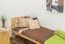 Kinderbett / Jugendbett Kiefer massiv Vollholz natur 74, inkl. Lattenrost - Liegefläche 80 x 200 cm