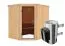 Sauna "Askjell" SET mit graphitfarbener Tür & Ofen 3,6 kW - 196 x 170 x 198 cm (B x T x H)