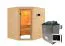 Sauna "Kirsa" SET AKTION mit bronzierter Tür & Ofen externe Steuerung easy 9 KW - 196 x 170 x 198 cm (B x T x H)