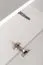 Wohnwand Kongsvinger 28, Farbe: Eiche Wotan / Weiß Hochglanz - Abmessungen: 150 x 320 x 40 cm (H x B x T), mit Push-to-open System