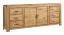 Stabile Kommode / Sideboard Eiche teilmassiv Balsa 03, mit sechs geräumigen Schubladen, geölt / gewachst, Natur, I-Robot komfortabel, 87 x 219 x 47 cm, Funktionale Gestaltung