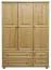 Garderobenschrank Massivholz, Farbe: Natur 190x120x60 cm