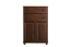 Hohe Kommode aus massiv Kiefer Vollholz in Walnussfarben Junco 160, lange Lebensdauer, mit zwei geräumige Schubaden, 123 x 80 x 43 cm, zwei Fächer