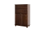 Hohe Kommode aus massiv Kiefer Vollholz in Walnussfarben Junco 160, lange Lebensdauer, mit zwei geräumige Schubaden, 123 x 80 x 43 cm, zwei Fächer