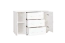 Klassische Kommode in Weiß Junco 170, Kiefer Massivholz, 78 x 120 x 47 cm, mit 3 Schubladen und 4 Fächern, qualitativ hochwertig verarbeitet, robust